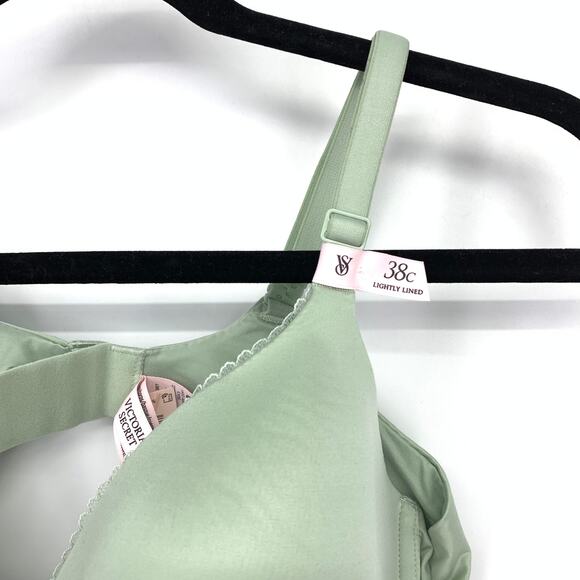Victorias Secret Body By Victoria Lined Perfect Coverage Bra Womens Sz 38C Green - Picture 3 of 7